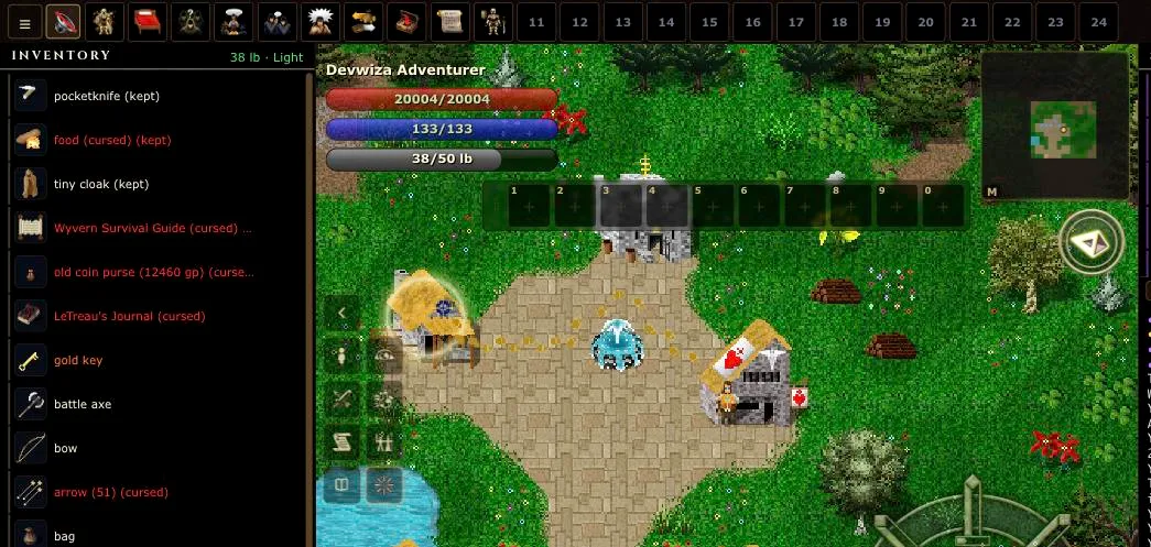 The fountain square of Begynne, Wyvern's starter town